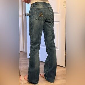 7 For All Mankind Blue Boot Cut Jeans